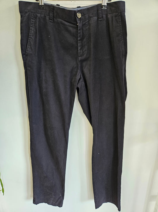 TOMMY HILFIGER COTTON PANTS BLACK SIZE 34/34