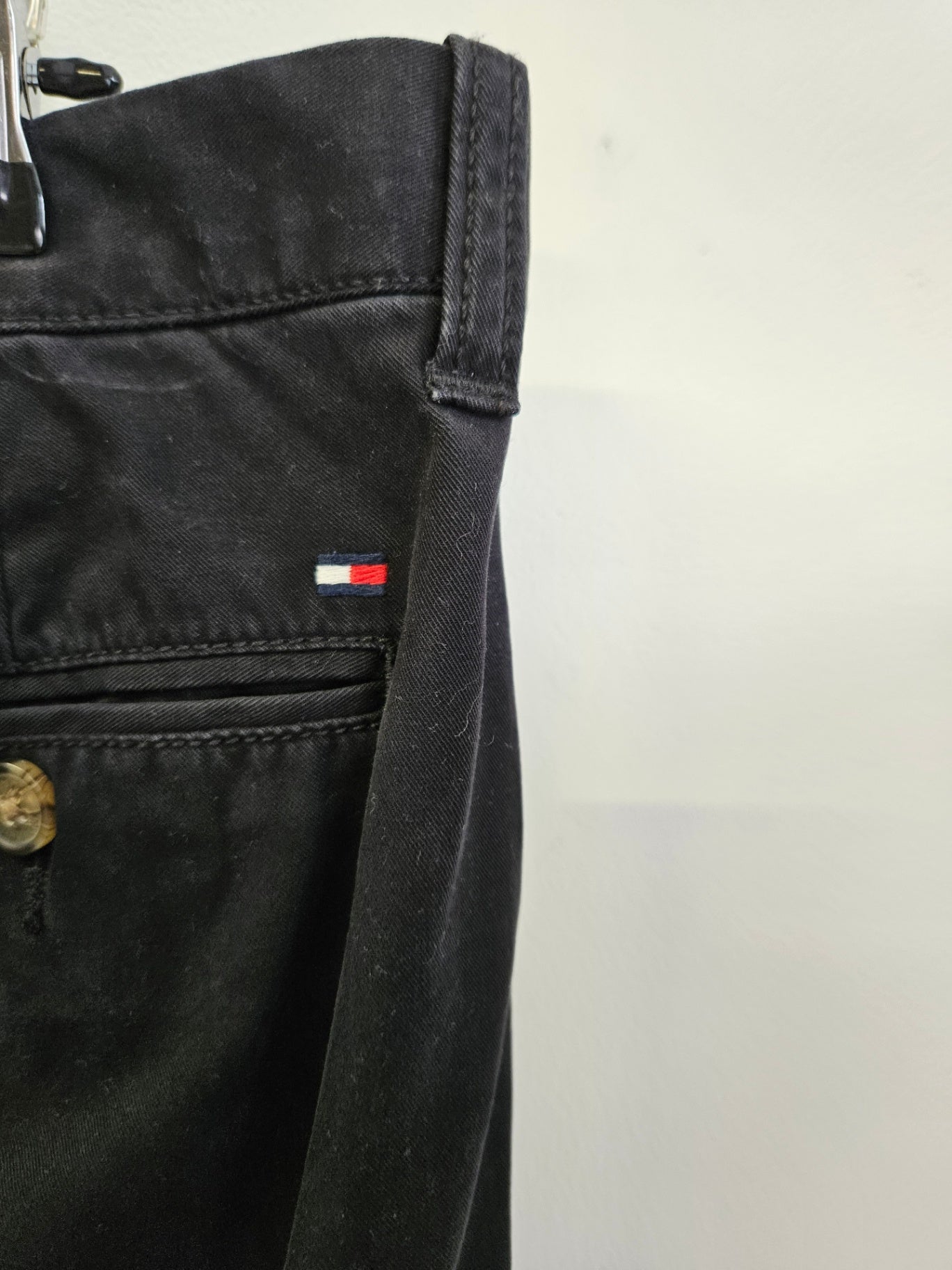 TOMMY HILFIGER COTTON PANTS BLACK SIZE 34/34