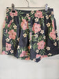 TORPEDO 7 NYLON SHORTS GREY PINK FLORAL SIZE XS