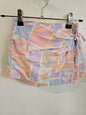 SEED COTTON LINEN SKORT PURPLE PEACH BLUE MULTI SIZE 4Y