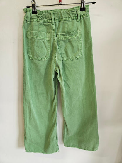 ZARA DENIM PANTS GREEN SIZE 10Y