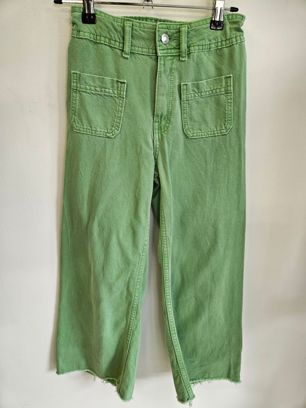 ZARA DENIM PANTS GREEN SIZE 10Y