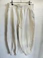 LULULEMON COTTON FLEECE LINED TRACKPANTS CREAM SIZE 8