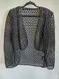 DECJUBA THICK CROCHET JACKET BLACK SIZE 12