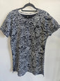ILABB COTTON T SHIRT DRESS BLACK AND WHITE SIZE S