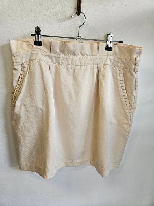 FOREVER NEW COTTON VISCOSE BLEND SKIRT BEIGE SIZE XL