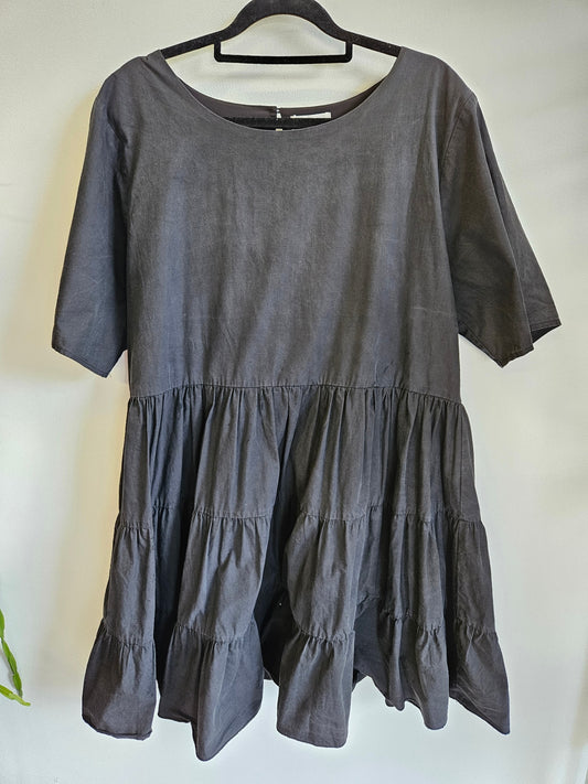 SUPERETTE COTTON DRESS BLACK SIZE 14