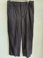 VINCE COTTON WIDE LEG CROPPED PANTS BLACK SIZE S