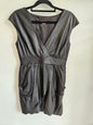 HOLY PREPPY LEATHER MINI DRESS BLACK SIZE S