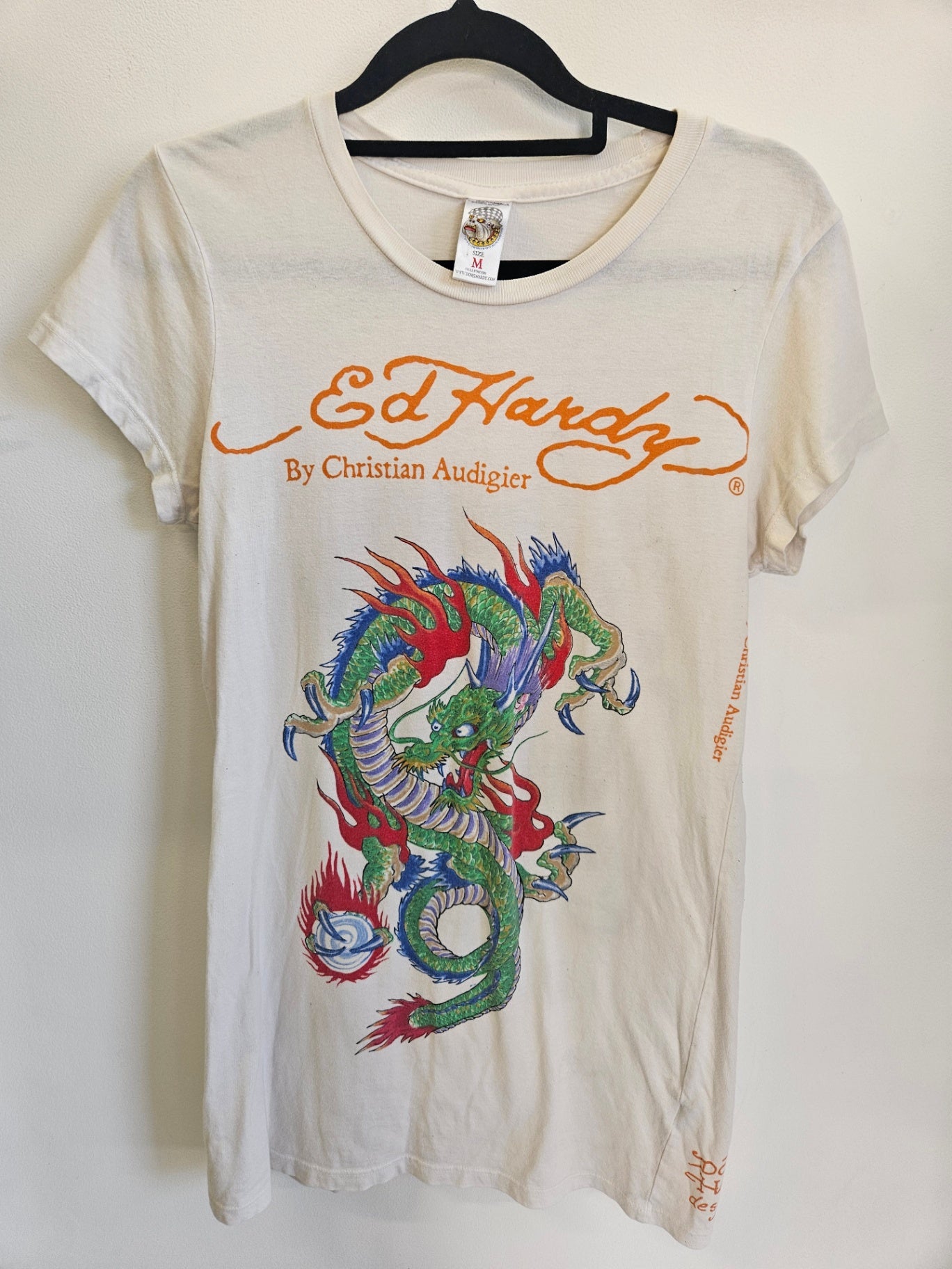 EH HARDY COTTON T SHIRT WHITE SIZE M