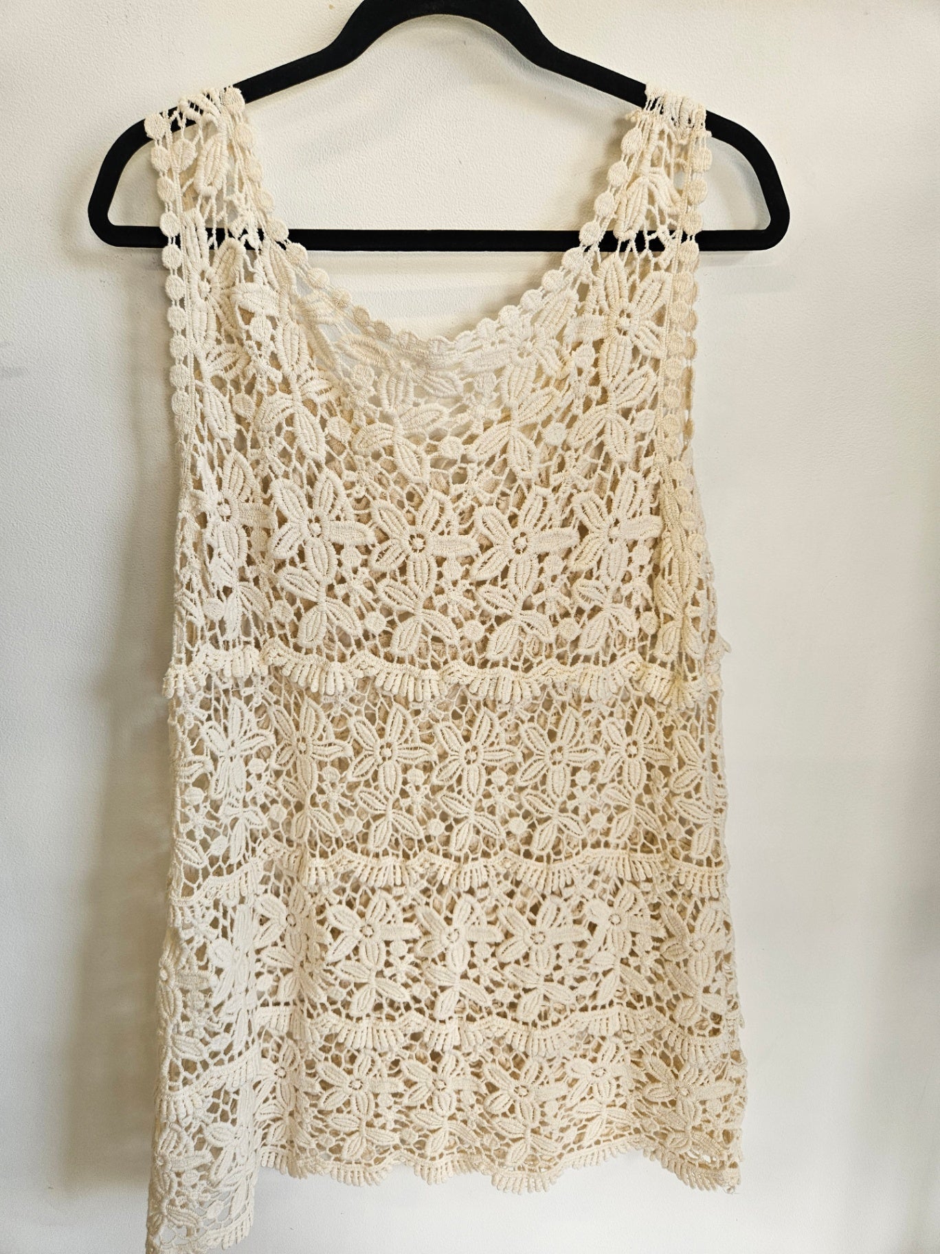 UNBRANDED CROCHET DRESS CREAM SIZE L