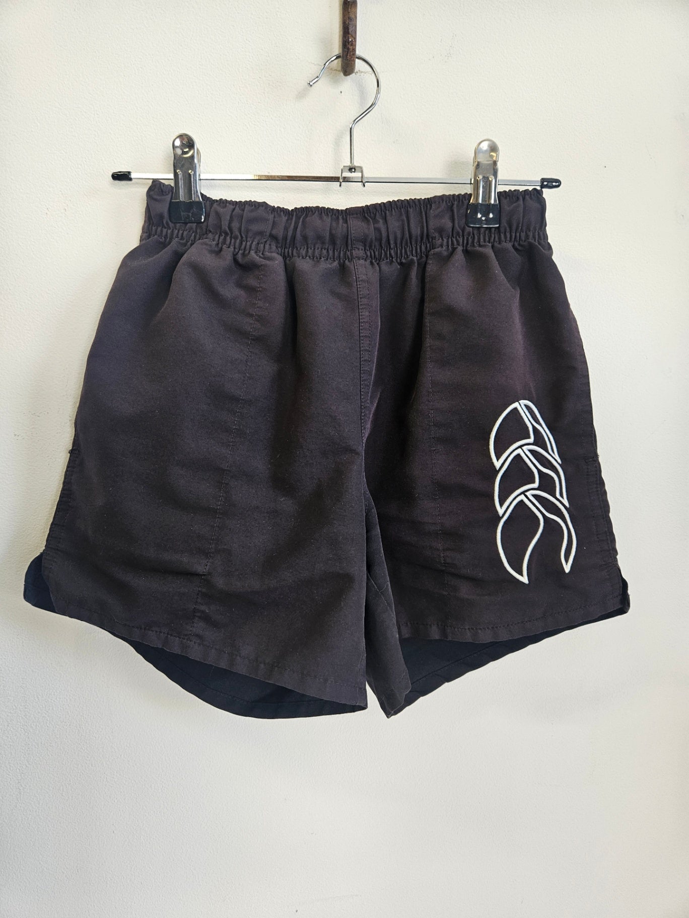 CANTERBURY NYLON SHORTS BLACK SIZE 10