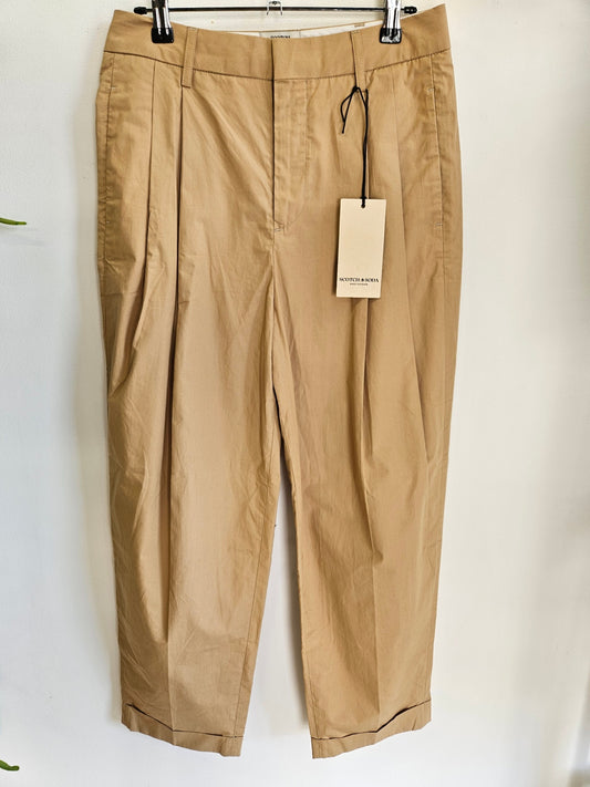 SCOTCH & SODA COTTON PANTS BEIGE SIZE 8