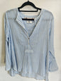 NOA NOA COTTON LONG SLEEVE TOP BLUE WHITE STRIPE SIZE 12