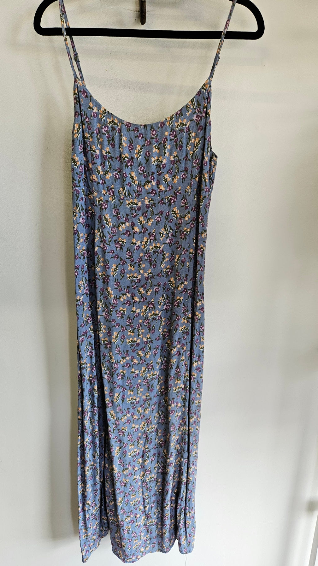 INSIGHT SILK RAYON SLEEVELESS MAXI DRESS BLUE SIZE 10