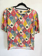 VINTAGE NEWPORT Fabric (unspecified) SHORT SLEEVE TOP MULTICOLOUR SIZE 10