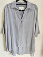 JIGSAW LINEN SHIRT BLUE GREY SIZE 10