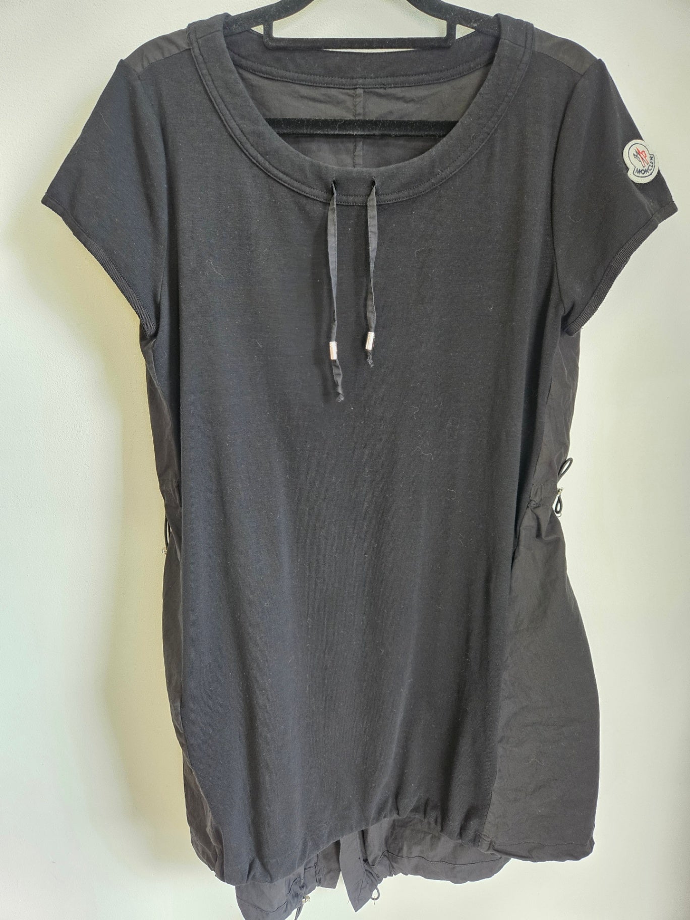 MONCLER COTTON DRESS BLACK SIZE S